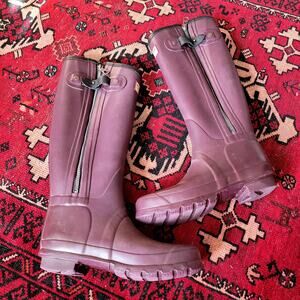 Hunter Rag & Bone Plum Tall Rainboots with Zipper Sz 8
